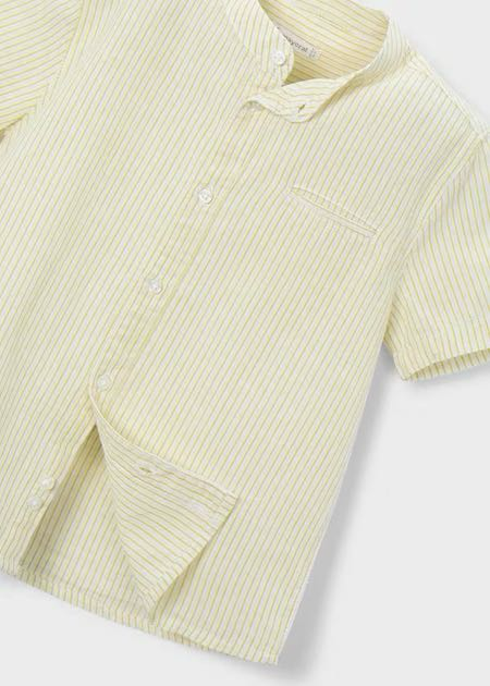 Camisa m/c cuello mao lino