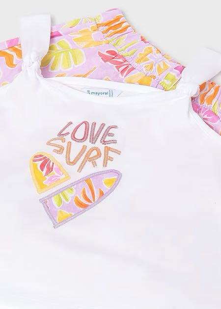 Conj short estampado