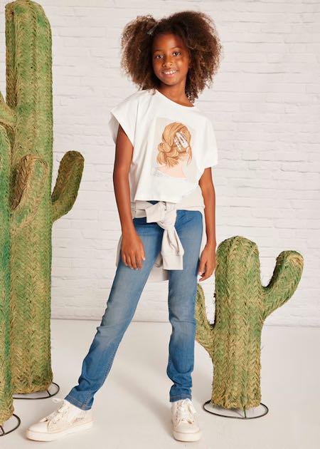 Camiseta m/c niña pinza