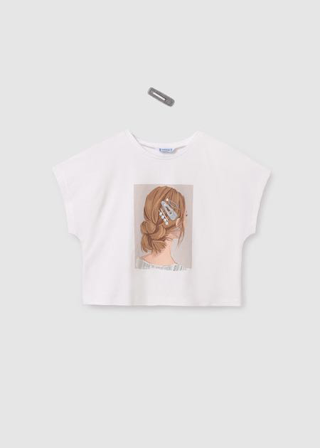 Camiseta m/c niña pinza
