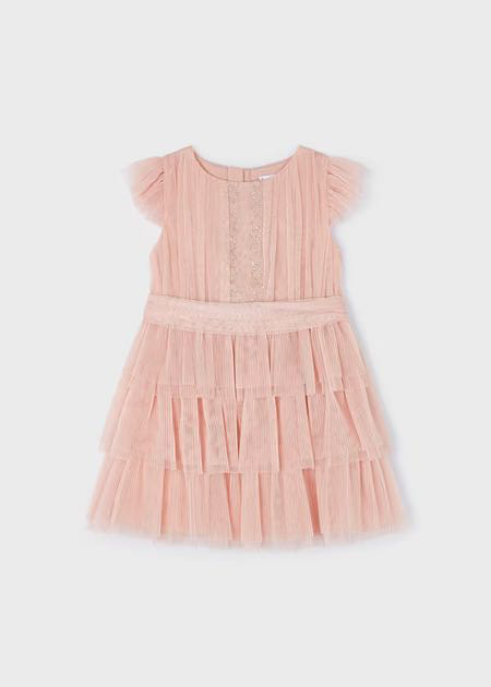 Vestido tul plisado
