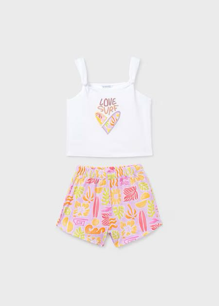 Conj short estampado