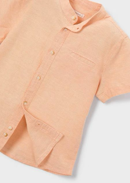Camisa m/c cuello mao lino