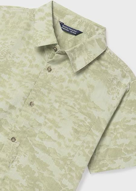 Camisa m/c cuello mao