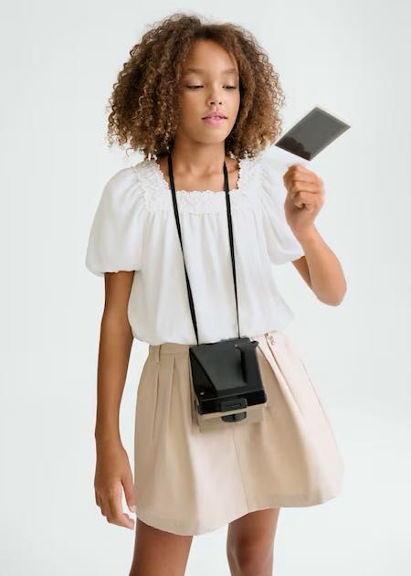Falda pantalón plana gabardina