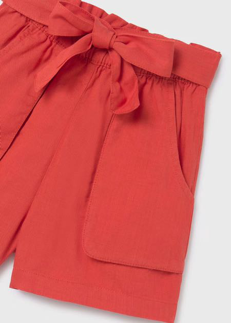 Pantalón corto falso lino