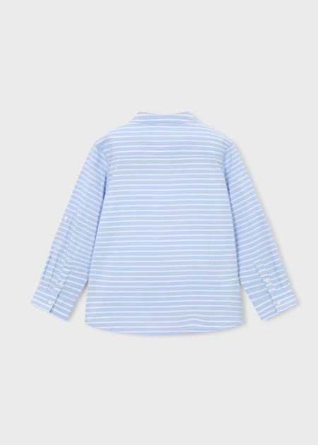 Camisa m/c cuello mao rayas