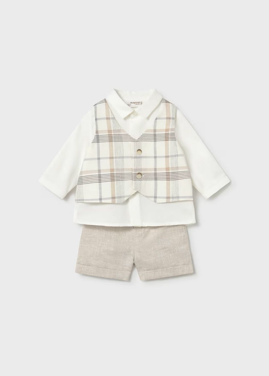Conjunto pant corto y chaleco