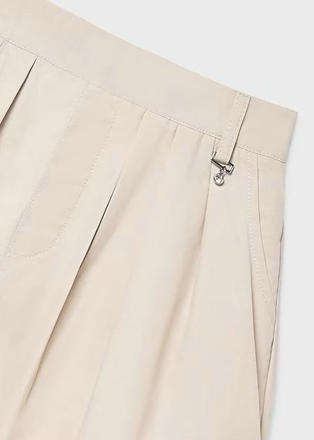 Falda pantalón plana gabardina