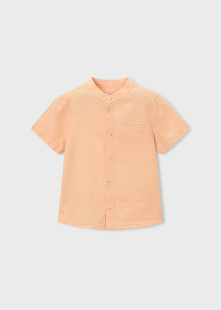 Camisa m/c cuello mao lino