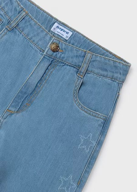 Pantalón largo tejano fluido