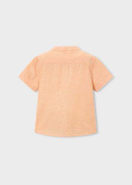 Camisa m/c cuello mao lino