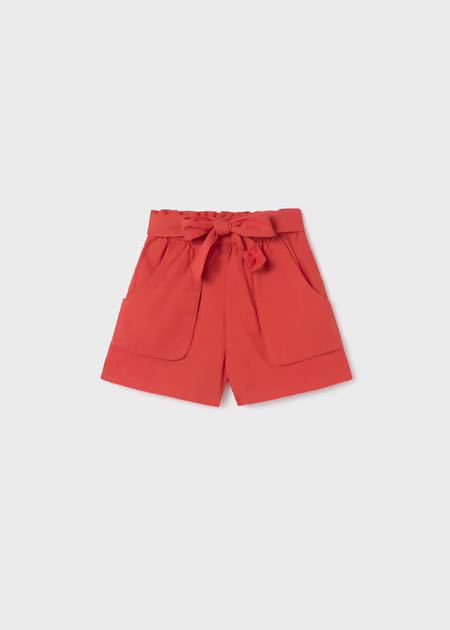 Pantalón corto falso lino