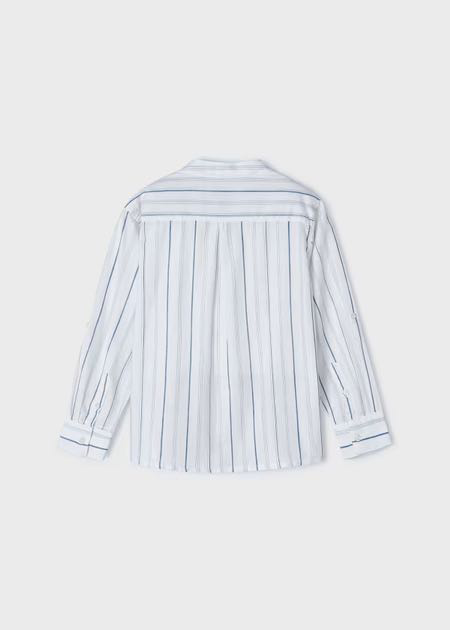 Camisa m/c cuello mao rayas