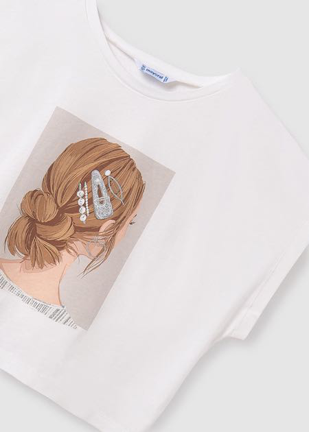 Camiseta m/c niña pinza