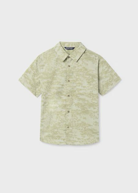 Camisa m/c cuello mao