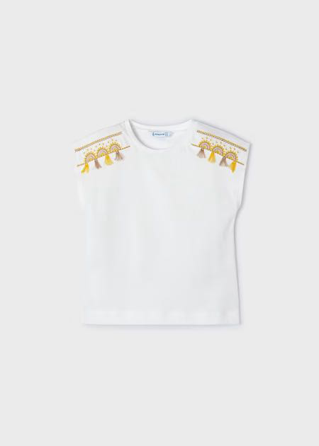 Camiseta m/c bordados