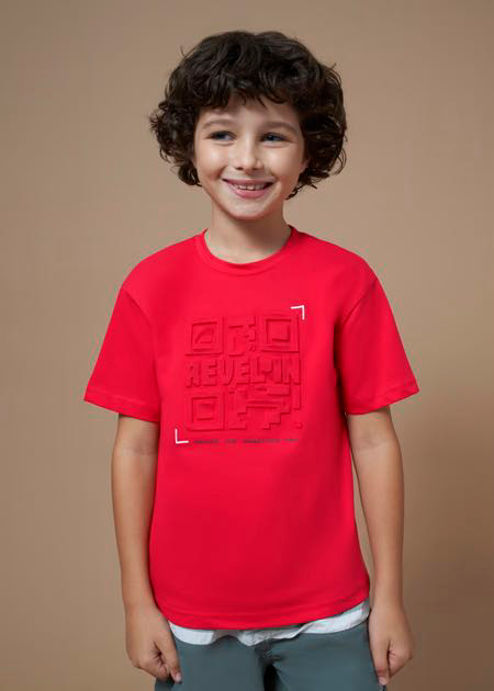 Camiseta m/c embossed