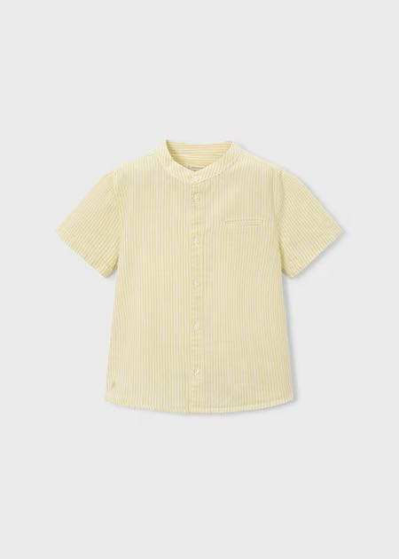 Camisa m/c cuello mao  lino