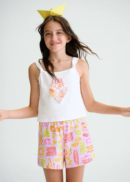 Conj short estampado