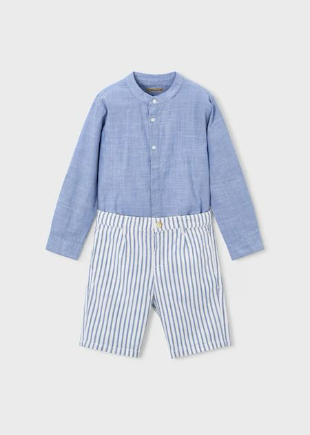 Conj bermuda camisa m/L c/ma