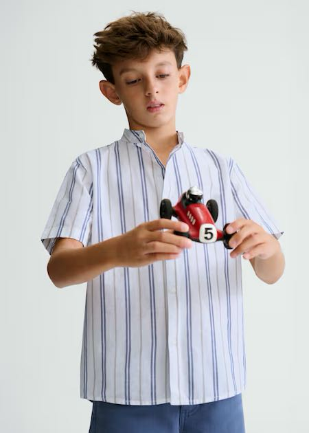 Camisa m/c cuello mao
