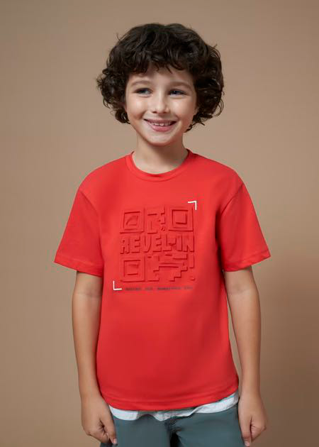 Camiseta m/c embossed