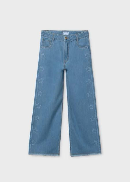 Pantalón largo tejano fluido