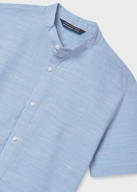 Camisa m/c cuello mao