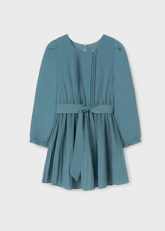 Vestido plisado crepe