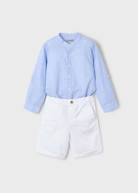 Conjunto bermuda camisa m/l c/ma