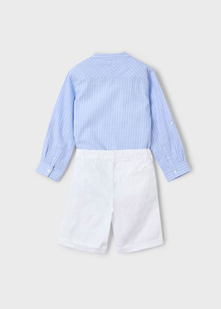 Conjunto bermuda camisa m/l c/ma