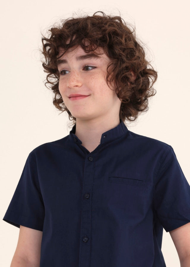Camisa m/c cuello mao