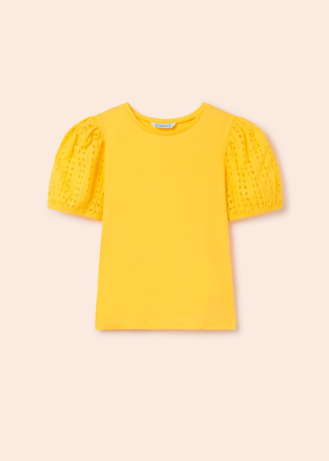 Camiseta manga perforada