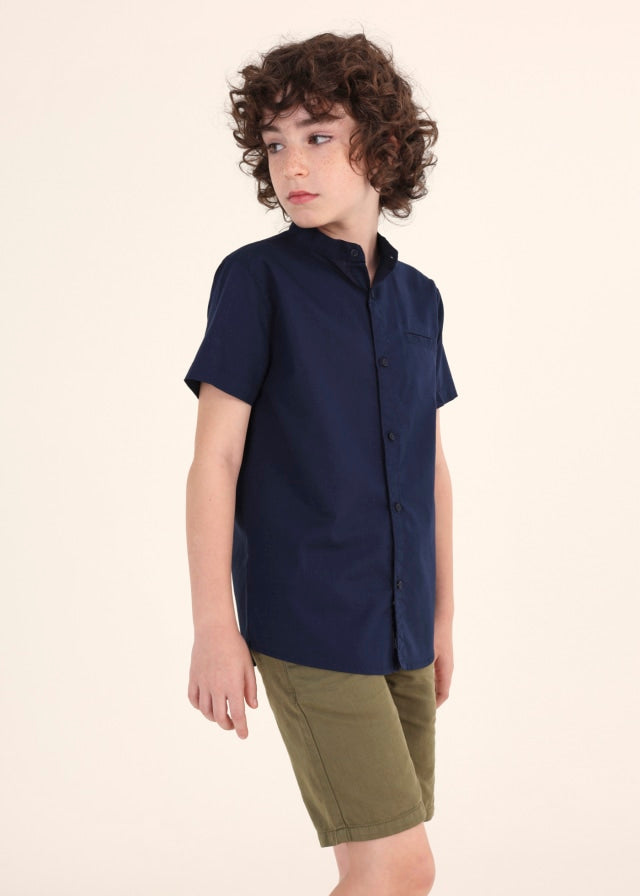 Camisa m/c cuello mao