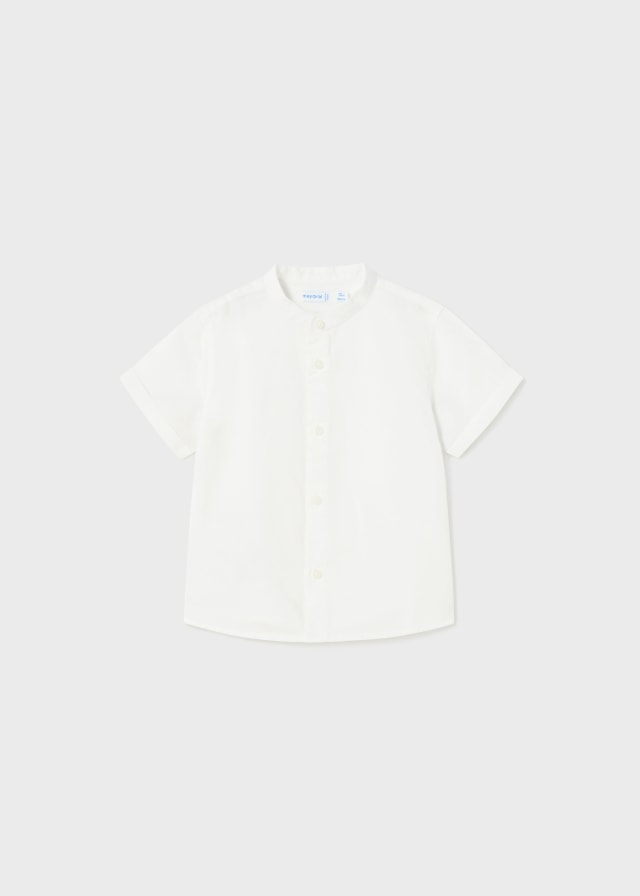 Camisa m/c cuello Mao lino