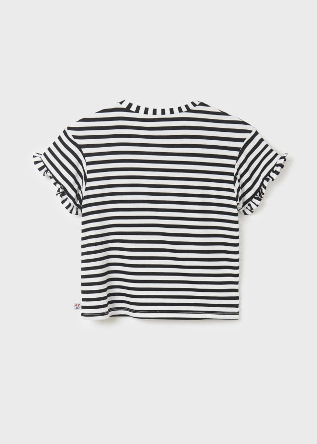 Camiseta m/c rayas grafica