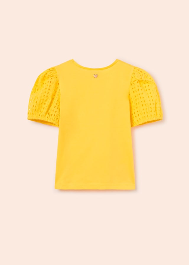 Camiseta manga perforada