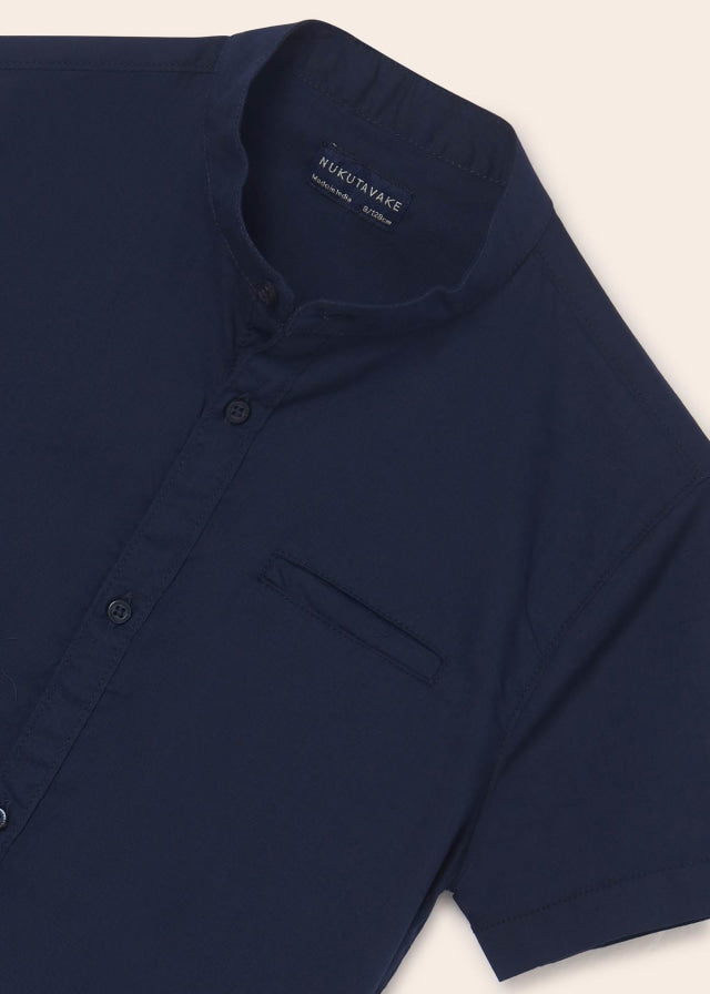 Camisa m/c cuello mao