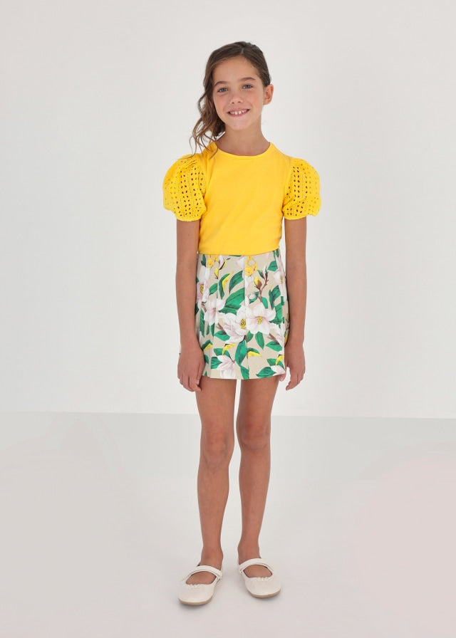 Camiseta manga perforada